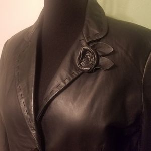 Wilson's leather black women jacket sz LX